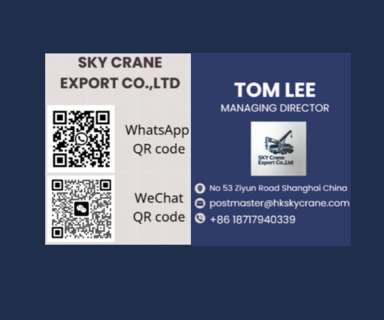 XCMG truck crane with yellow and black color scheme, standing on construction site with clear sky background, professional industrial equipment photography